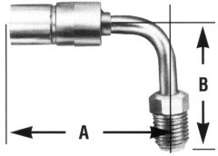 Stainless Steel Everswage Crimp Fittings, Male Inverted Flare, 90 deg Elbow