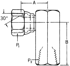 Steel Adapters, Female NPT Swivel To Female NPT, 90 deg Elbow