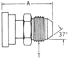 Steel Adapters, Code 61 Split Flange To Male JIC 37 deg Flare, Straight (For pressures thru 4 Light Spiral Hose)