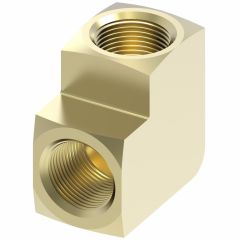 Brass Adapter, 1/4 in Inverted Flare Union, 90 Deg Elbow