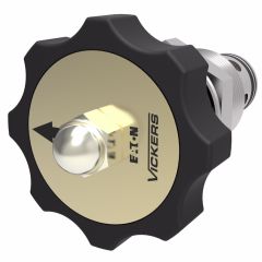 NV1-10 Series Needle Cartridge Valve, Black Knob, Housing: None