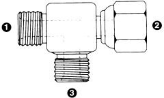 Steel Adapter, 1/4-19 Male BSPP (British Parallel) Run & Branch To 1/4-19 Female BSPP (British Parallel) Run, Tee