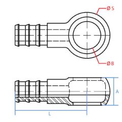 Hose Barb-Metric Banjo Low Psi