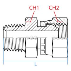 Male Npt X Female Bspp Swivel