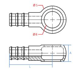 Hose Barb X Bsp Banjo Low Psi