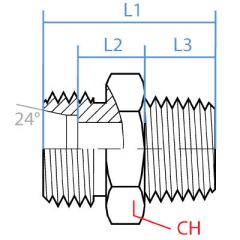 Din X Male Mm Taper Complete