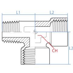 Brass Male Run Bsp Tee
