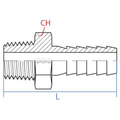 Brass Male Bspt X Hose Barb