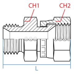 Male Metric-Female Jic Swivel