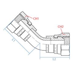 45* Tube Elbow F.Bspp X F.Bspp
