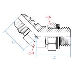 45*Mjic X Male Metric Adj Elb
