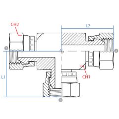 Female Bspp Swivel Tee