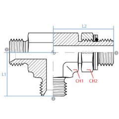 Male Bspp Adjustable Run Tee