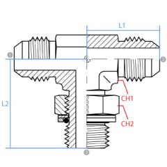 Bspp Male Branch Tee-Male Jic