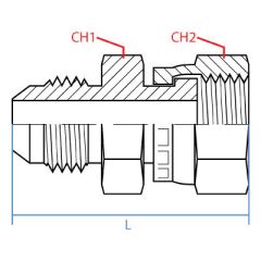M.Jic X F.Flat-Face Bspp Swiv.