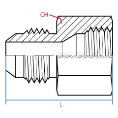 Male Jic X Solid Female Jis