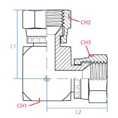 90* Fem Jic X Fem Jic Swivel
