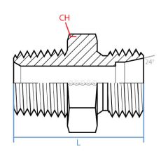 Male Npt X Male Metric Dual