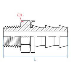Male Bspt X Push On Hose Barb