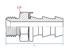 Male Bspp Push On Hose Barb