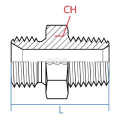 Stainless Male Bspp X Male Npt