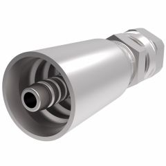 Steel Crimp 3903/7903 Swage Fitting, 7/16-20 Female JIC 37 deg Flare Swivel, -04 Hose, Straight