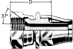 Steel Reusable 1 Wire Braid Teflon Fittings, Female JIC 37 deg Flare Swivel, Straight