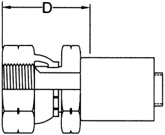 Steel Flat Crimp Fittings, Female SAE 45 deg Flare Swivel, Straight