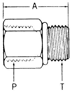 Steel Adapter, 1/2-14 Female NPT To 1-5/16-12 Male SAE O-Ring Boss (Straight Thread O-Ring), Straight