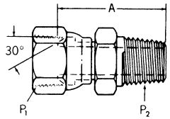 Steel Adapter, 3/8-18 Female NPT Swivel To 3/4-14 Male NPT, Straight