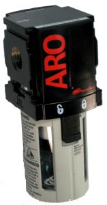 Aro-Flo Series Air Line Filter, 3/8 NPT Ports, 5 micron Element, 156 SCFM Flow Rating, 1.9 oz Bowl Capacity, Manual Drain
