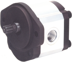 W900 Series Gear Pump, 0.49 cu in/rev, 2-Bolt SAE A Mounting Flange, 3/4 St.Keyed Shaft, SAE-12 Side Inlet, SAE-10 Side Outlet Ports, CW Rotation