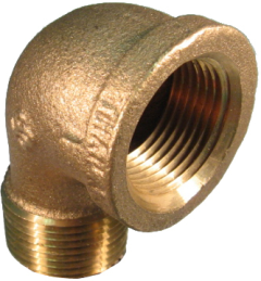 Brass Pipe Fitting, 2 Inch 90 deg Street Elbow