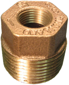 Brass Pipe Fitting, 2 x 3/4 Inch Hex Bushing