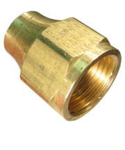 Brass Adapter, 3/8 in Male SAE 45 deg Flare to 1/2 in Male NPT, 45 deg Elbow