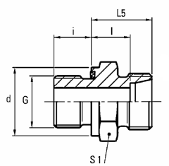 Steel Metric Flareless Fittings, Tube To Male BSPP With Seal