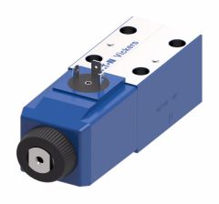 DG4V-3(S) Series Subplate/Manifold Mount NFPA Size D03 Solenoid Valve, 4-Way, 2-Position, Spring Offset End-to-End, Spool / Spring Code 2A, 24VDC DIN 43650 Coil. 