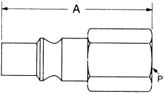 Auto-Flo 23 Series - Aro 210 Interchange Air Quick Disconnects, Male Half, Female NPT