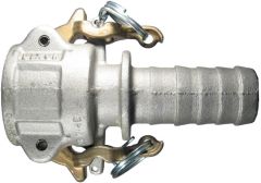 Aluminum Cam & Groove Coupler, Female Half, 3/4 Inch ID Hose Barb