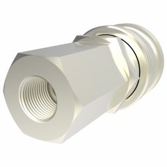 1000/400/500 Series MIL-C-4109 Industrial Interchange Air Quick Disconnect, Female Half, -04 Coupling, 1/4-18 Female NPT