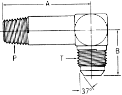 Steel Adapters, Male NPT To Male JIC 37 deg Flare, Longer 90 deg Elbow