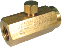 Brass Inline Hydraulic Check Valve, Female 1/2-14 NPT Ports,  PSI Cracking Pressure, Up to 8.00 GPM & 2000.00 PSI