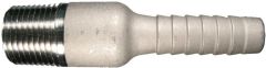 Stainless Steel Medium Shank Combination Nipple, 1.00 Inch ID Hose Barb To 1-11-1/2 Male NPT