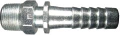 Steel Medium Shank Combination Nipple, 0.75 Inch ID Hose Barb To 3/4-14 Male NPT