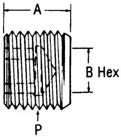 Steel Adapter, 1-11-1/2 Male NPT Countersunk Hex Plug