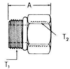 Steel Adapter, 3/4-16 Male SAE O-Ring Boss (Straight Thread O-Ring) To 7/8-14 Female SAE O-Ring Boss (Straight Thread O-Ring), Straight