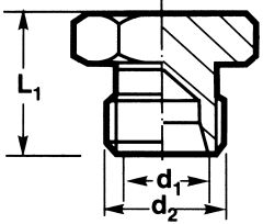 Steel Metric Flareless Fitting, 8.00 mm L Series Tube Plug, M 14x1.5