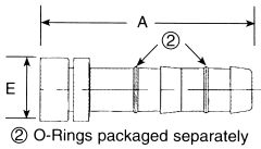 E-Z Clip Series Fitting, 0.38 Lifesaver, -08 Hose, Straight