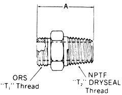 Steel Adapter, 13/16-16 Male SAE O-Ring Face Seal To 3/4-14 Male NPT, Straight