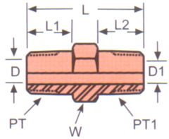 Steel Adapter, 1/4-18 Male NPT Run To 1/8-27 Female NPT Run & Branch, Tee
